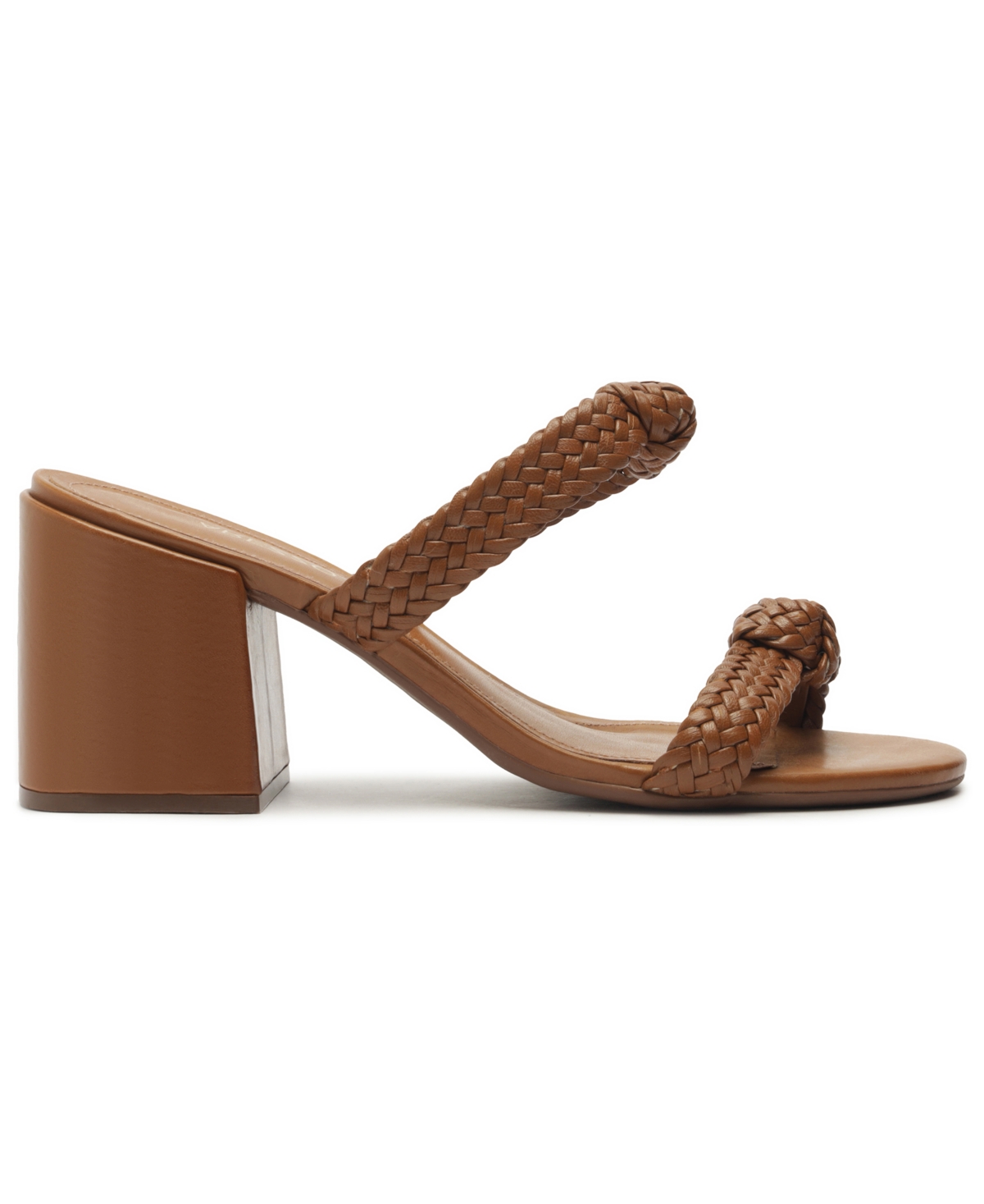Arezzo Remy Block Heel Sandal In Rich Caram
