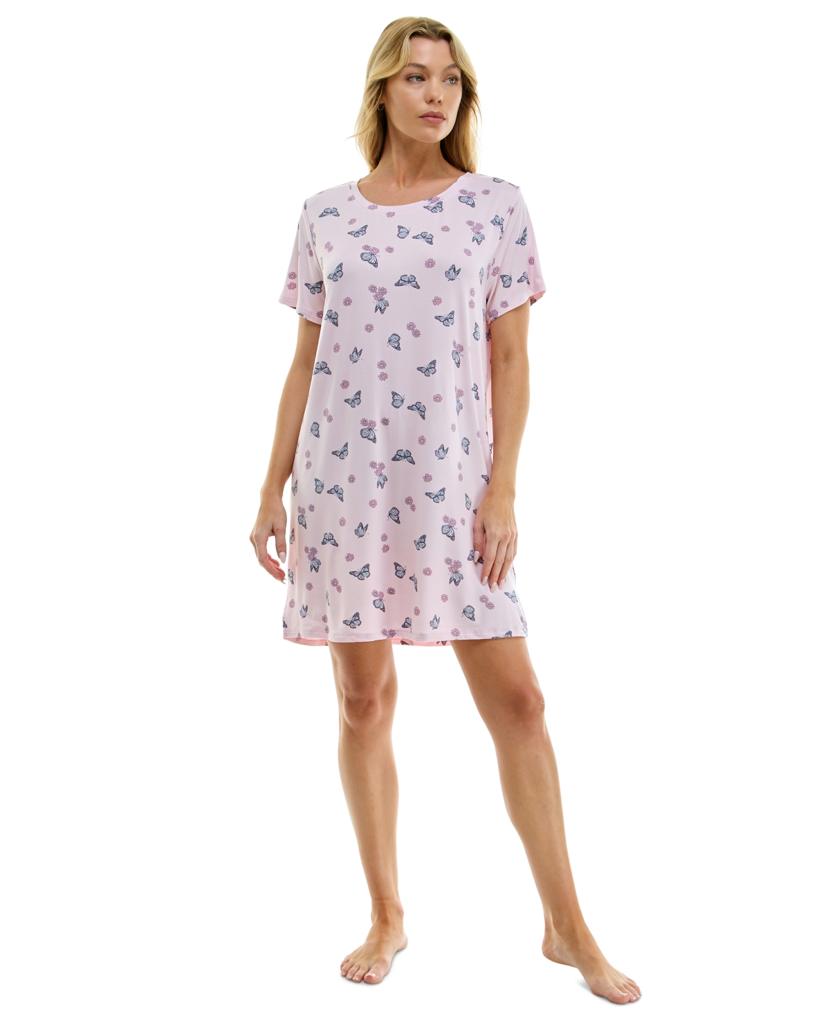 Women's Printed Short-Sleeve Sleepshirt - Sully Stars
