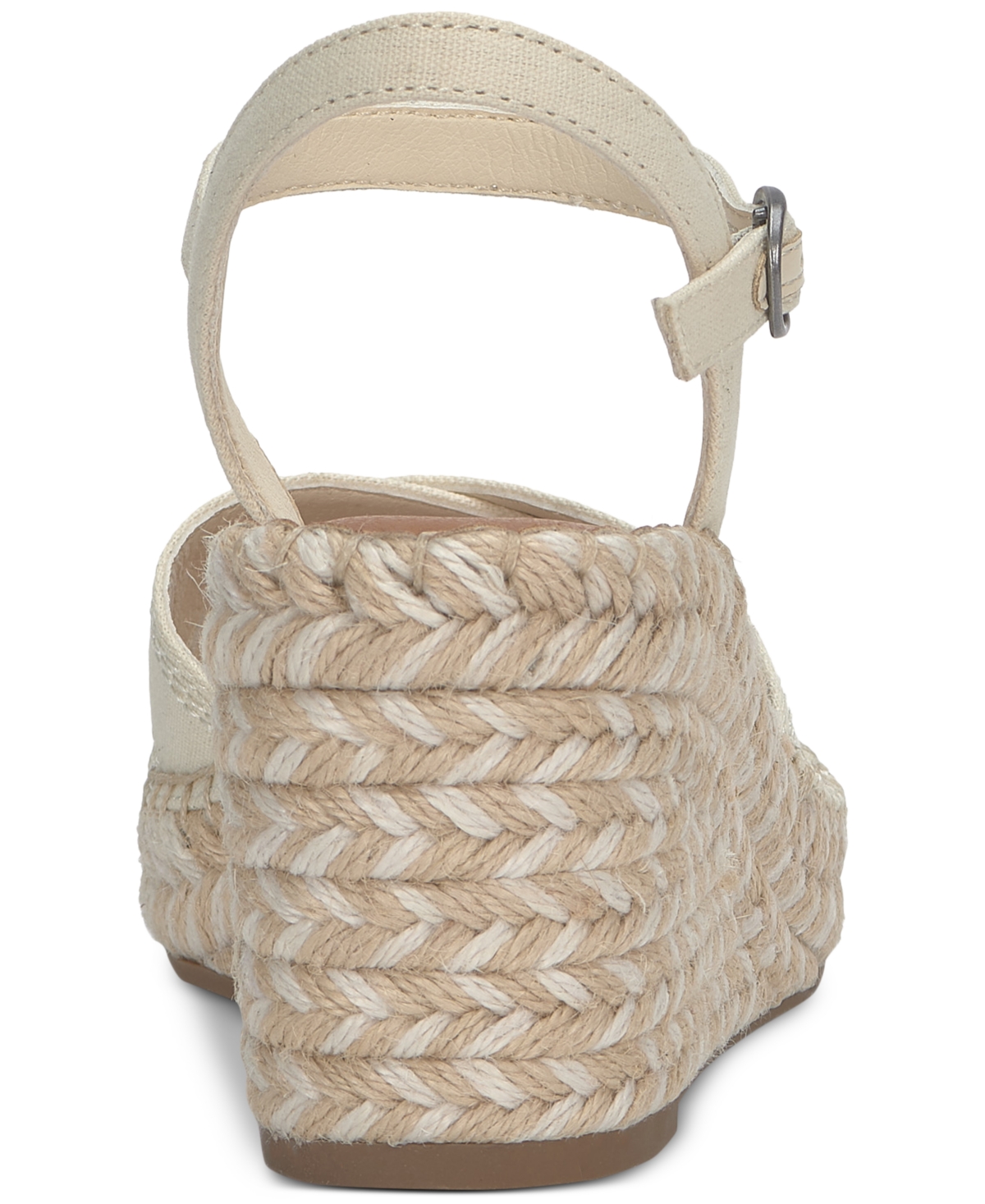 Lucky Brand Candyr Platform Wedge Sandal In Vanilla Light Canvas