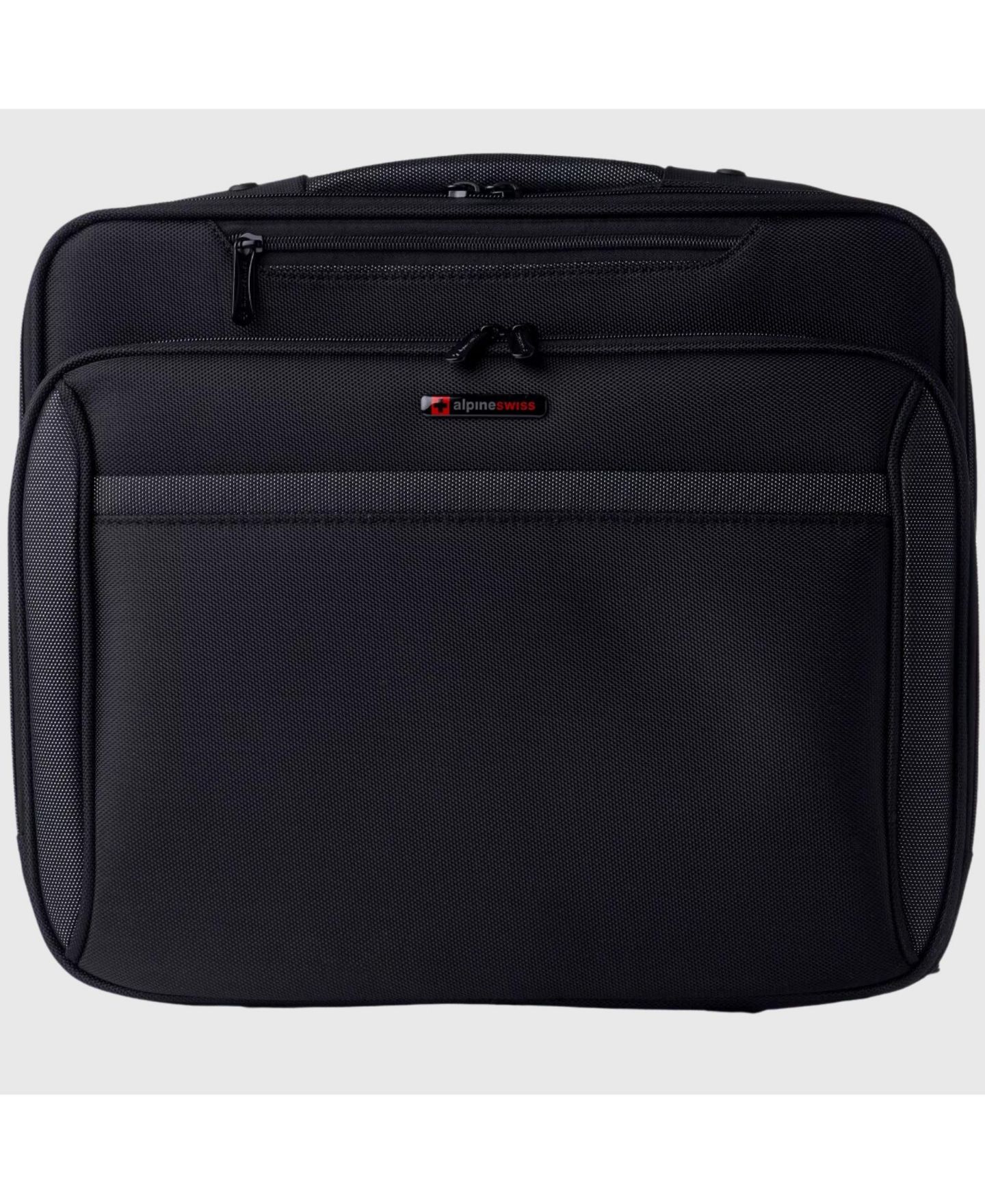 Женская сумка Alpine Swiss Rolling Briefcase Wheeled Overnight Carry on Bag up to 15.6” Laptop, цвет: Чёрный — фото 1