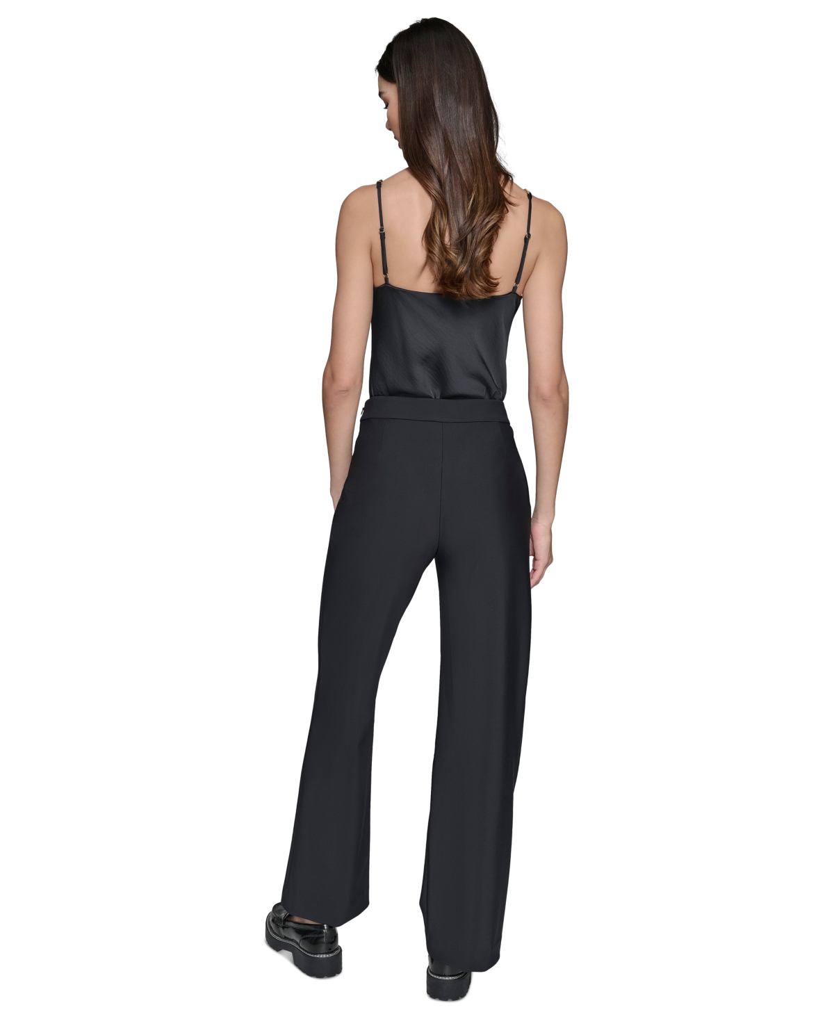 Karl Lagerfeld Women's Embellished Straight-leg Pants In Black