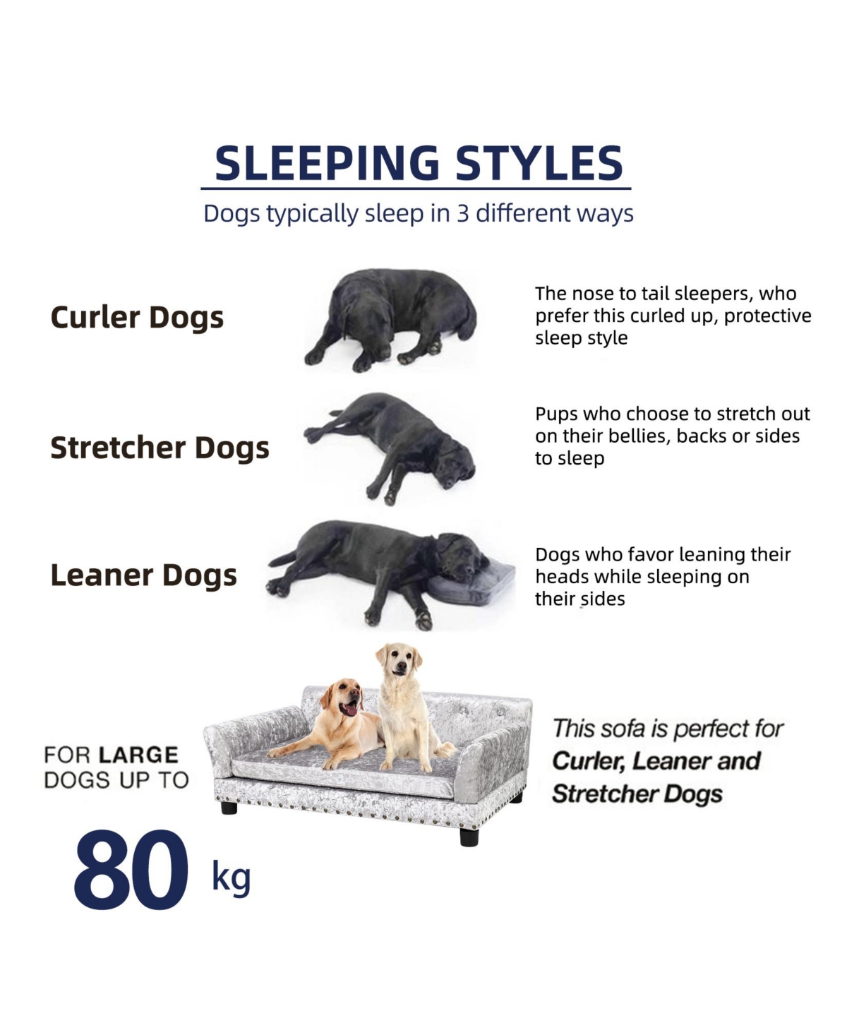 Bingopaw Pet Dog Couch Bed Deluxe Dutch Velvet Upholstered Sofa Bed Removable Cushion