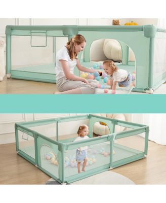 Baby Playpen, 71x79'' Extra Large Baby Playard, Kids Activity Center with Anti-Slip Base, Safety Play Yard for Infants Toddlers