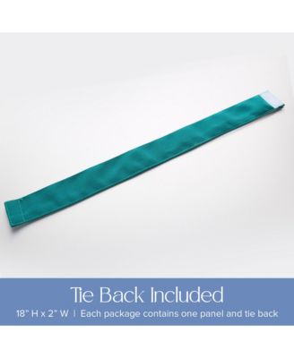 Outdoor Cabana Solid UV Protected Privacy Tab Top Curtain Panel, 52"x108"