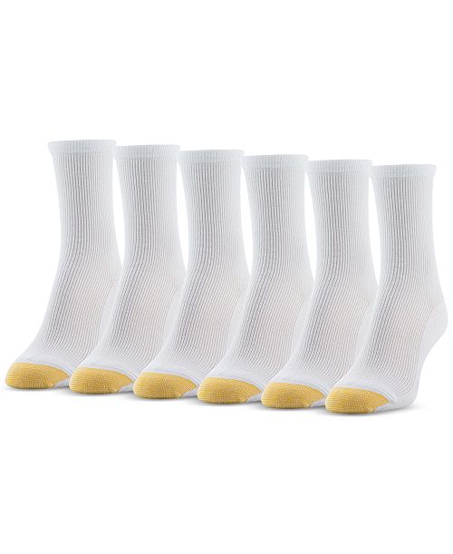 alfani Gold Toe Women's 6-Pk. Refined Rib Perfect Fit Socks Women's Fashion Shoes & Accessories