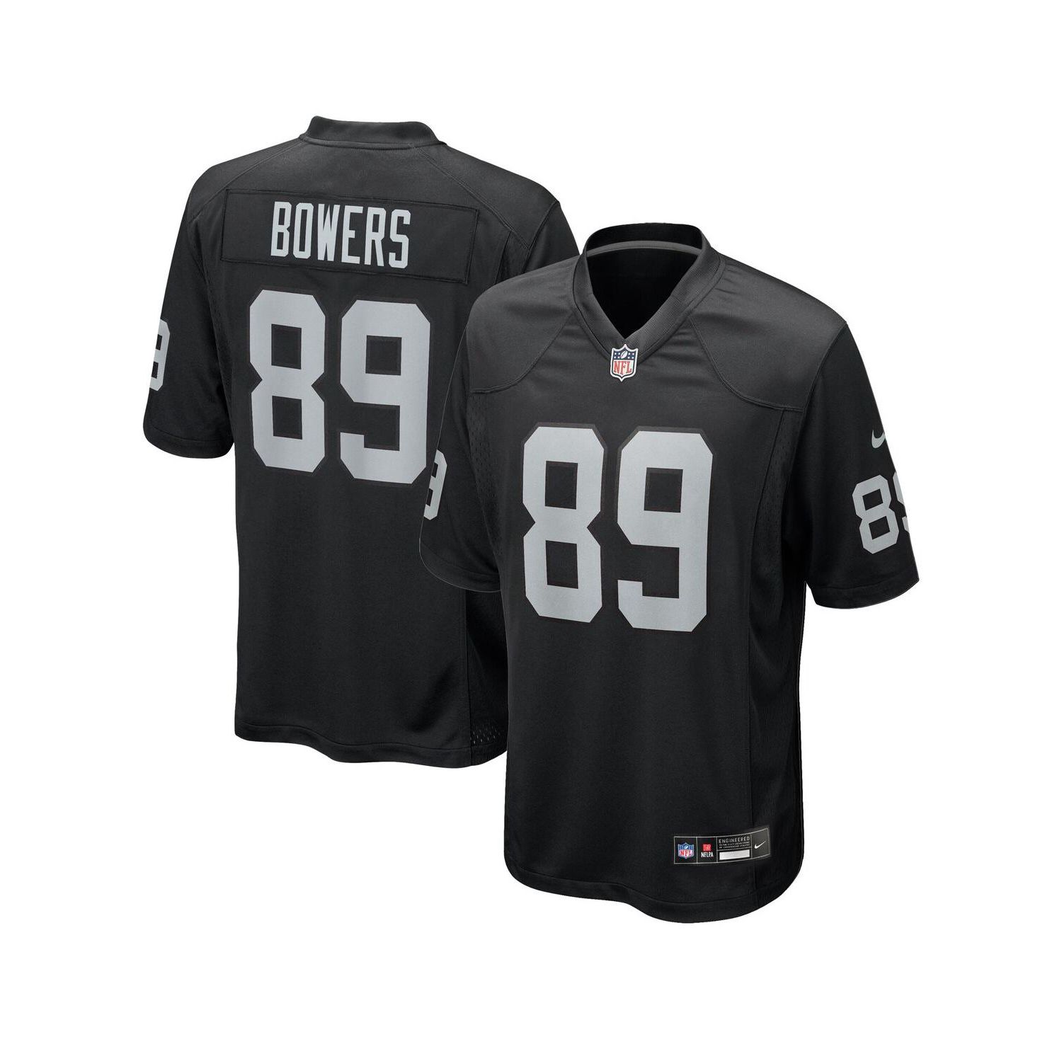 Big Boys and Girls Brock Bowers Black Las Vegas Raiders Team Game Jersey