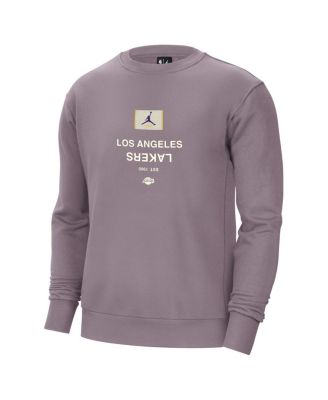 Men's Purple Los Angeles Lakers Courtside Statement Edition Heavyweight Pullover Sweatshirt