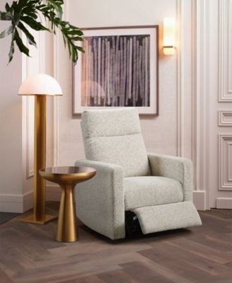 30" White Label Avenue Swivel Glider Reclining Chair