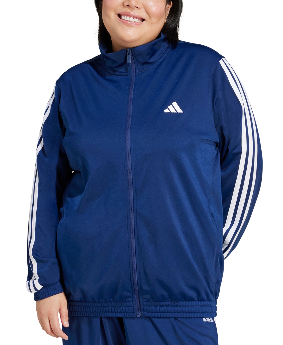 Adidas Originals Plus Size Essentials Tricot Three Stripes Track Jacket