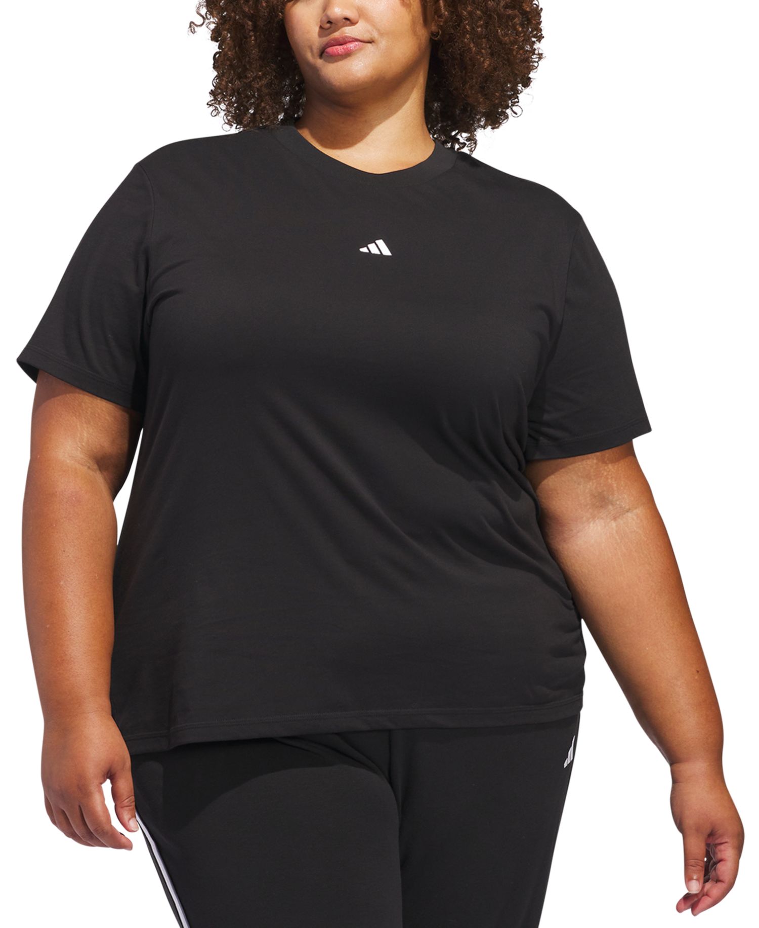 Plus Size Short-Sleeve Cotton Crewneck Logo T-Shirt