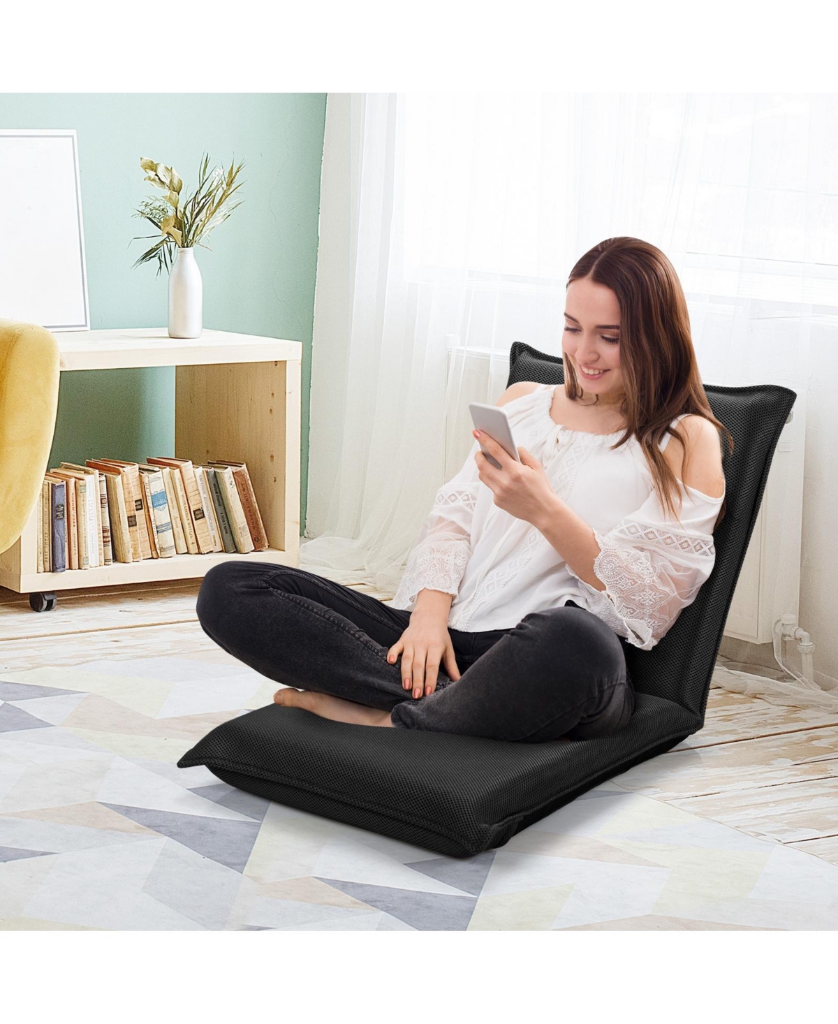 Gouun Adjustable 6 positions Folding Lazy Man Sofa Chair Floor Chair