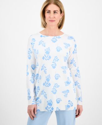 売れ筋商品|||スタイルアンドコー ニット&セーター アウター レディース Petite Fine-Gauge Tunic Sweater, Exclusively at Macy's Sky Grey Heather Style & Co Petite Fine-Gauge Tunic Sweater, Exclusively at
