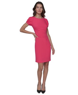 KARL LAGERFELD PARIS - Women's Ruched-Sleeve Bodycon Dress