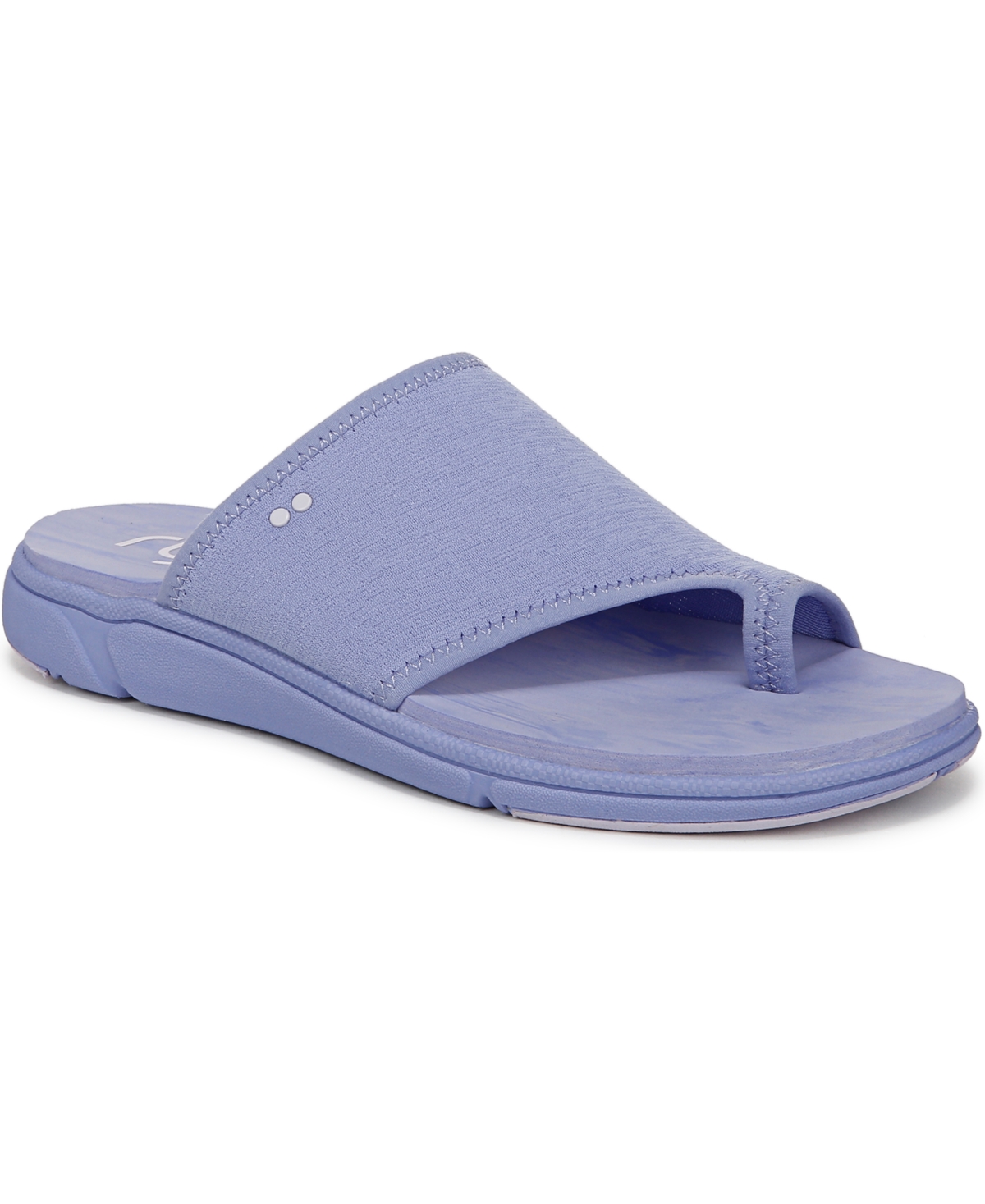 Ryka Women's Margo-slide Toe Loop Sport Sandals In Wildflower Blue Mesh Fabric