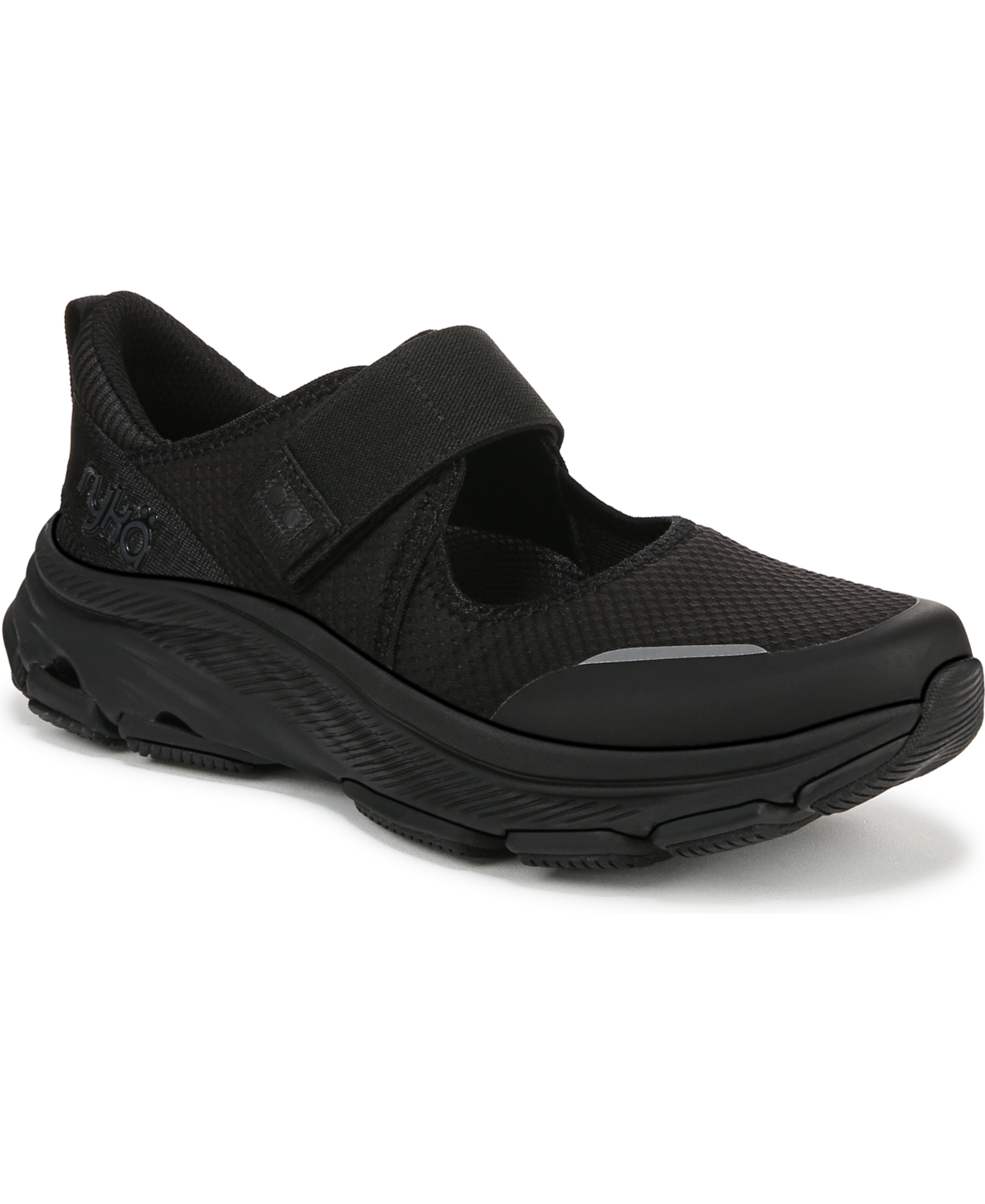 Ryka Women's Devotion Max Mary Jane Walking Sneakers In Black Mesh Fabric