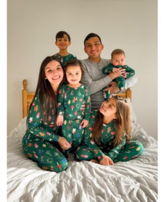 Toddler Boys Holiday Family Pajamas Neutral One Piece Pajamas