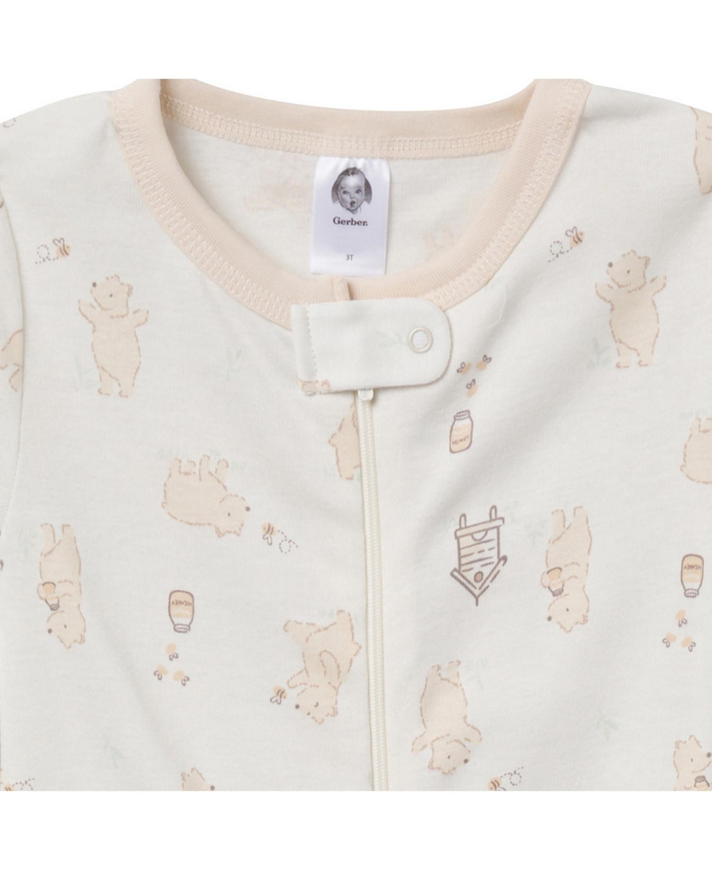 Детские облегающие комбинезоны без стоп Gerber, набор из 3 шт, цвет: Bear — фото 7