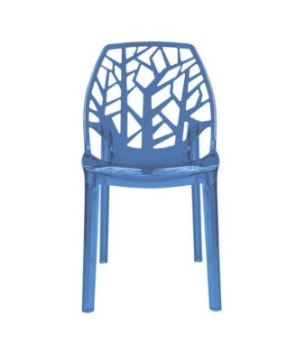 Cornelia Modern Spring Cut-Out Tree Design Stackable Dining Chair