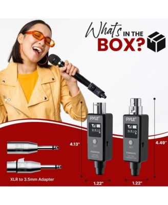 Multifunctional UHF Wireless Adapter for Dynamic Microphones - 48k UHF Digital, USB Rechargeable, Up to 90ft Range