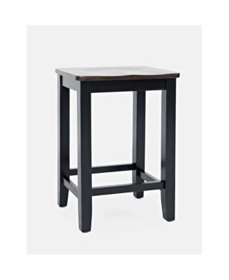 Asbury Park Solid Acacia Farmhouse Backless Saddle Stool (Set of 2)