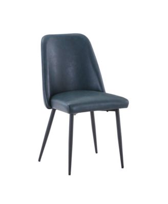 Maddox Mid-Century Modern Faux Leather Upholstered Dining Chair (Set of 2)