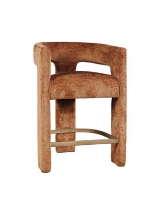 Gwen Modern Luxury Jacquard Fabric Upholstered Sculpture Counter Stool