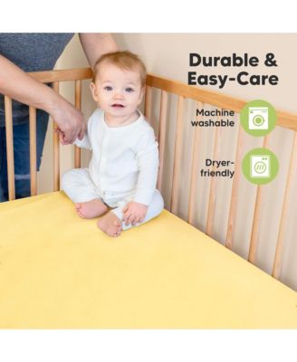 2pk Soothe Fitted Crib Sheets Neutral, Baby Crib Sheets, Fits Standard Nursery Baby Mattress