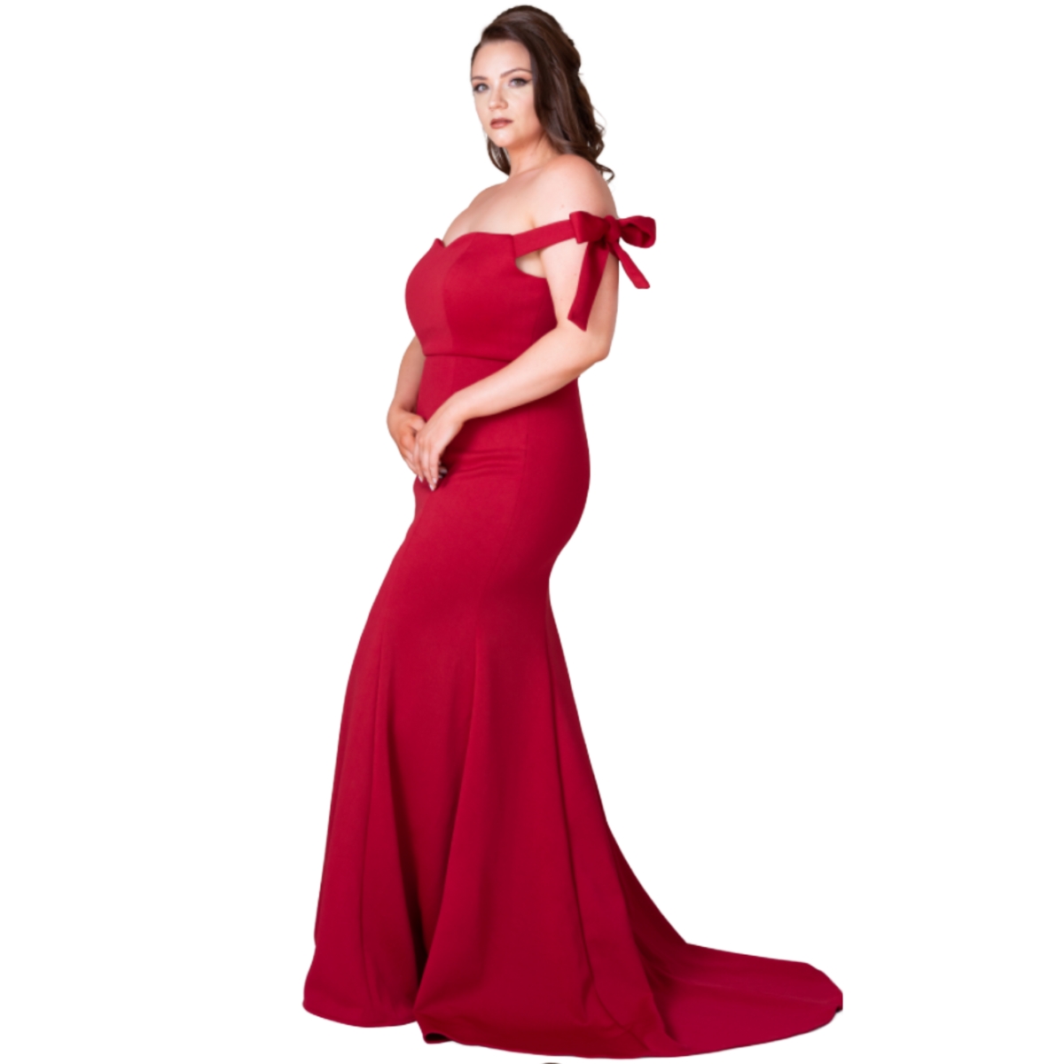 Pia Gladys Perey Women's Mermaid Skirt with Train and Train Loop Corset Sweetheart Dress