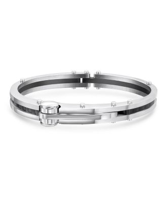 Biker Handcuff Bracelet Stainless Steel 8 Inch Clasp
