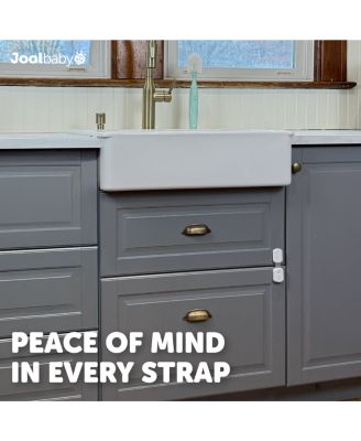 Toddler Multi-Use Safety Strap for Cabinets, Fridges, Drawers, Damage-Free Adhesives Safety Set - 8 Pack