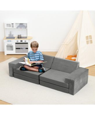 8PCS Modular Kids Play Couch, DIY Toddler Couch for Building Magical Forts in Playroom and Bedroom