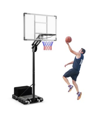 Portable Basketball Hoop System 4.9-10 FT Adjustable w/ Weight Bag Wheels Outdoor