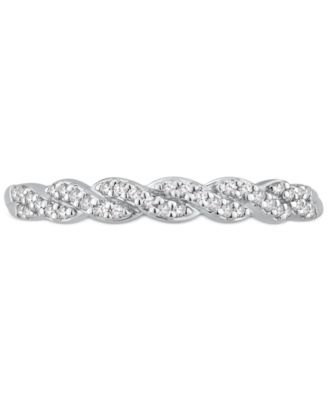 Diamond Twist Braid-Inspired Band (1/8 ct. t.w) in 14k White Gold