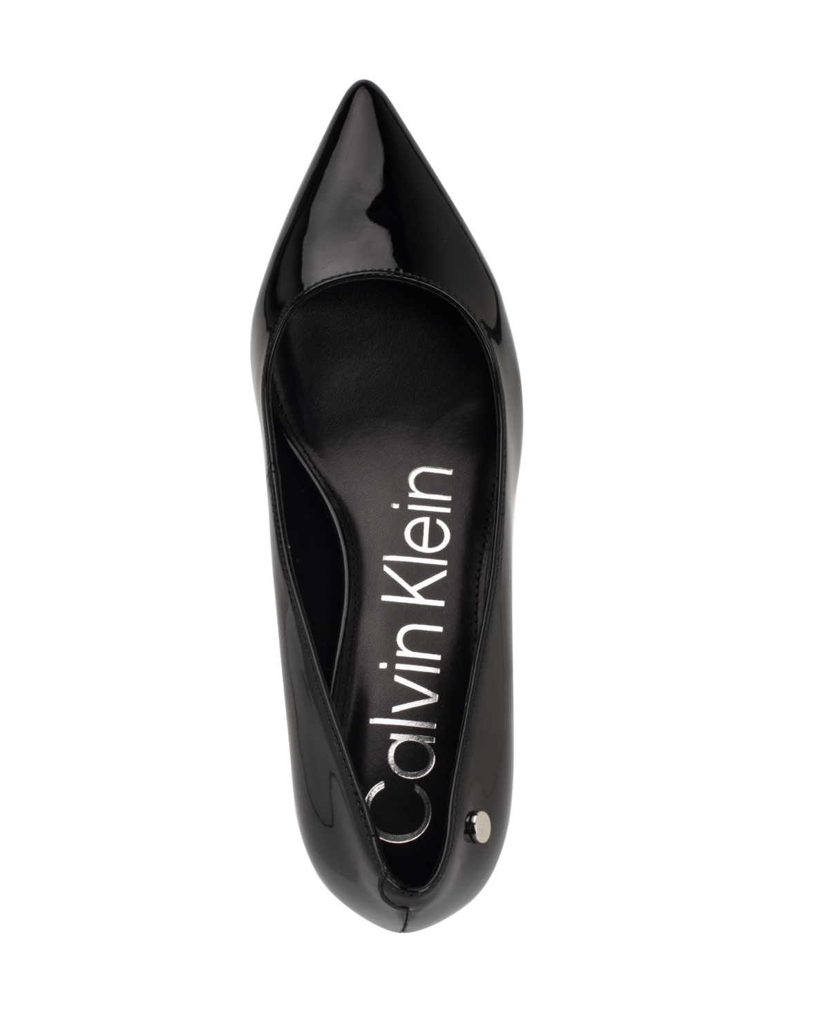 Calvin Klein Kierra Pointed Toe Pump In Black Patent