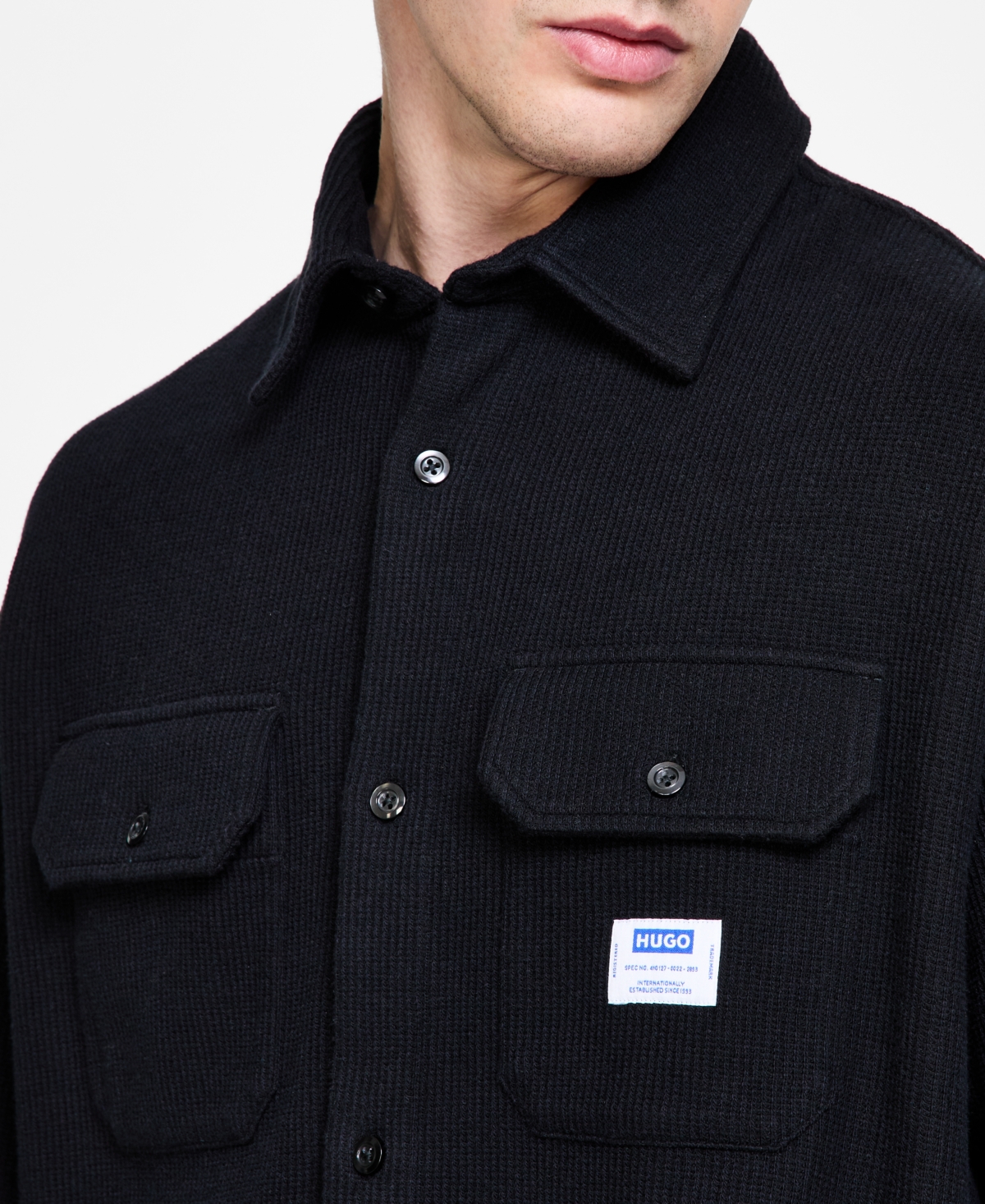 Hugo Boss Hugo By  Men's Oversized-fit Shirt Jacket In Black