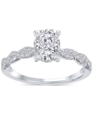 Diamond Braid-Inspired Bridal Set (1 ct. t.w.) in 14k White Gold