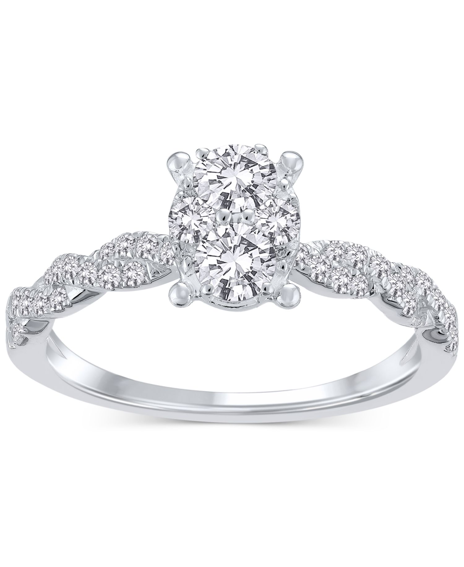Diamond Braid-Inspired Bridal Set (1 ct. t.w.) in 14k White Gold