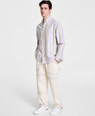 Men's Oversized-Fit Stripe Shirt