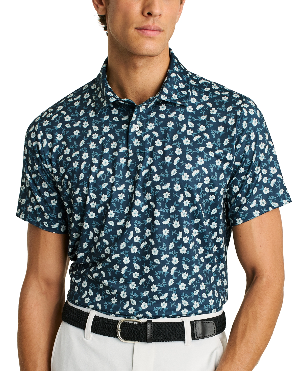 Men's Short Sleeve Floral Performance Polo Shirt - Martin Floral