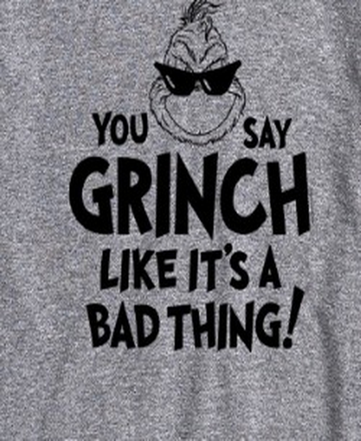 Airwaves Men's The Grinch Like It's A Bad Thing Short Sleeve Tee In Gray