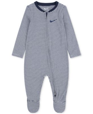 Nike - Baby Long-Sleeve Striped Footed Coverall