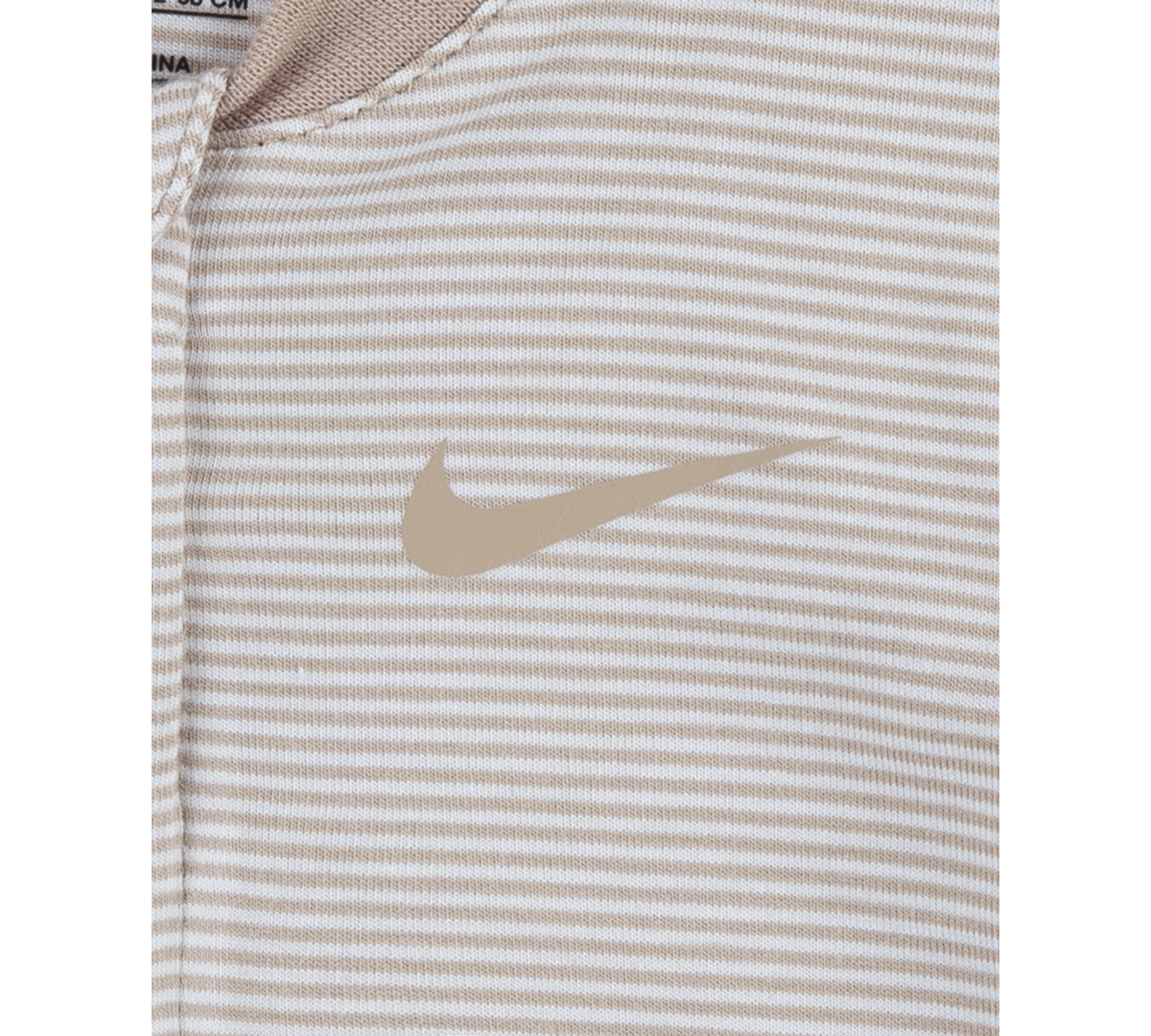 Nike Stripe Zip Footie In Gray