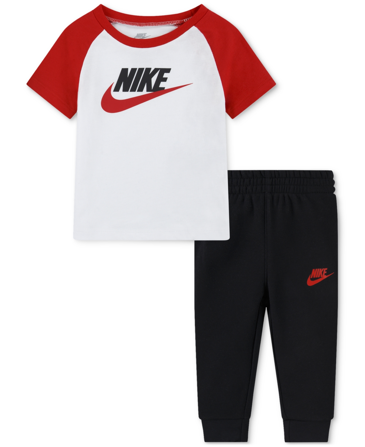 Nike Baby Futura Raglan T-shirt & Jogger Pants, 2 Piece Set In Black