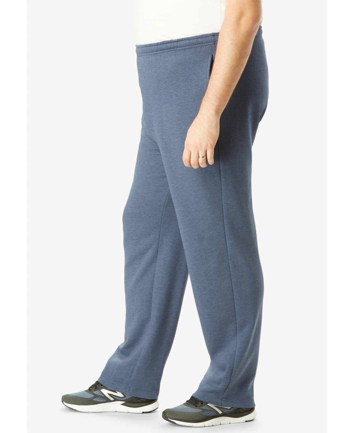 KingSize Big & Tall Wicking Fleece Open Bottom PantsKs Sport