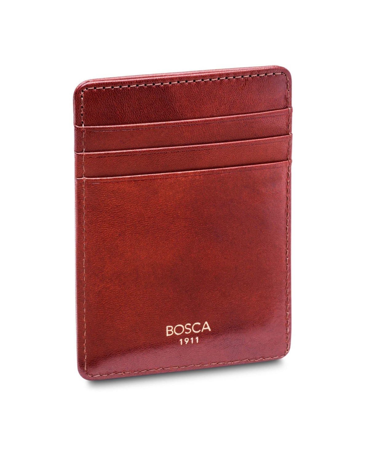 Men's Old Leather Deluxe Front Pocket Wallet - Cognac