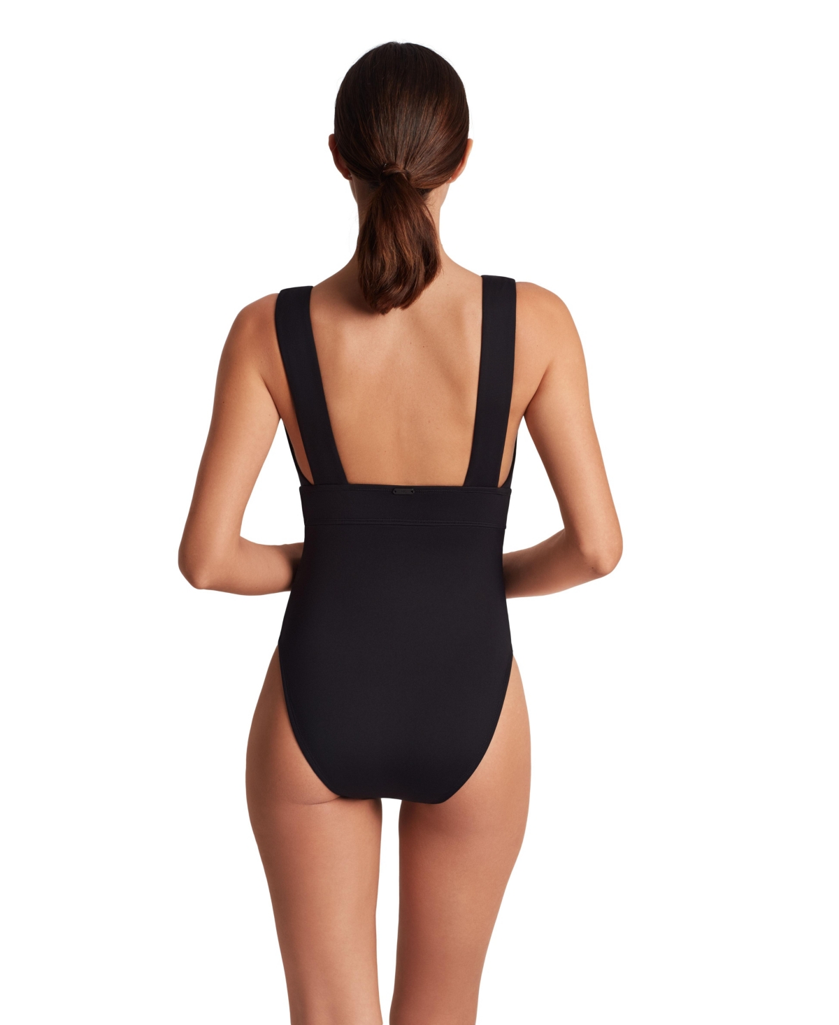 Lauren Ralph Lauren Women's Modern V Neck One Piece Swimsuit