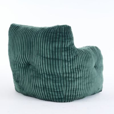 Soft Corduroy Bean Bag Chair with Memory Foam Filling for Living Room