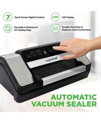 Deluxe Vacuum Sealer with Silver Handle for Food Storage