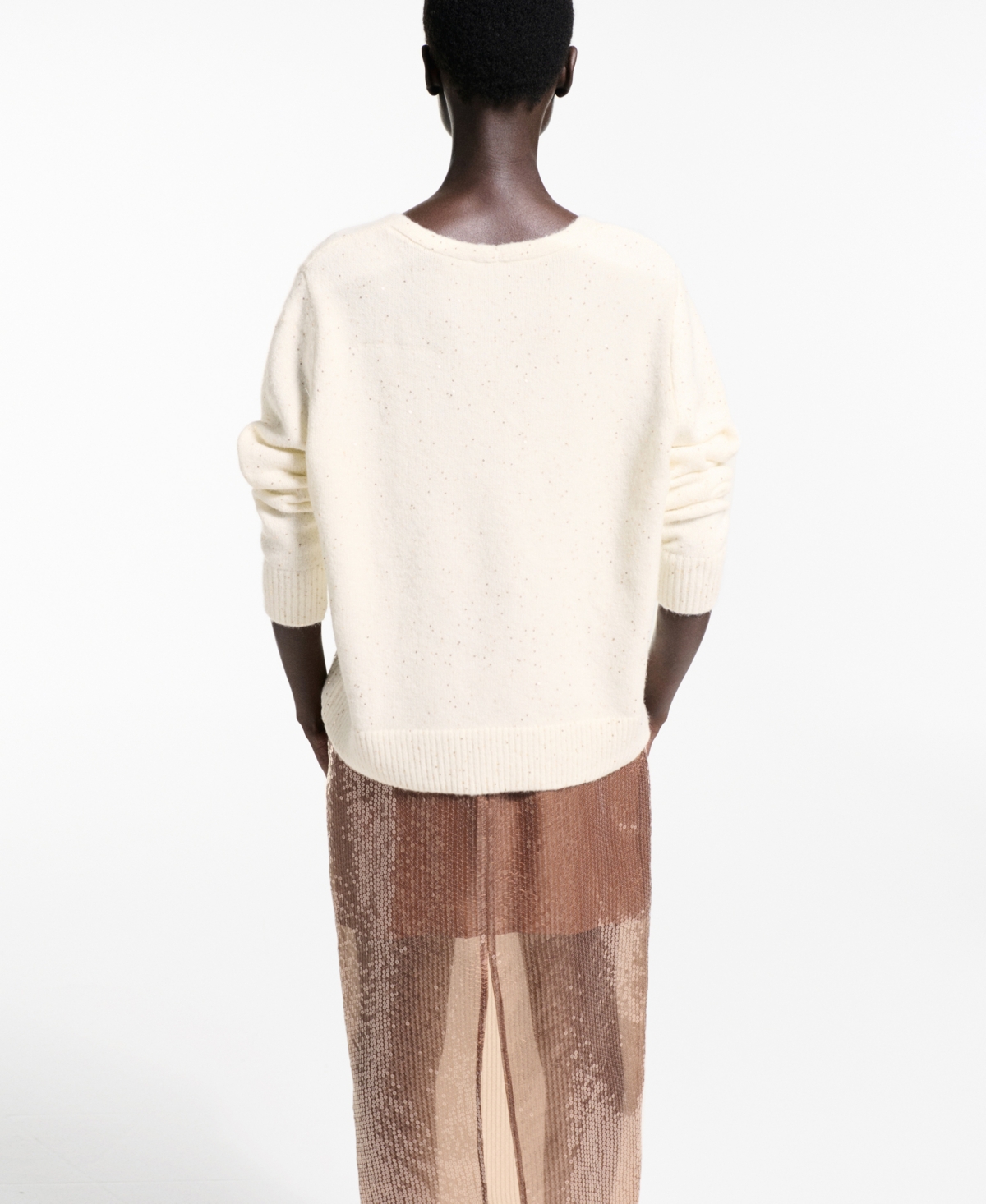 Mango Sweater Gold In Gold