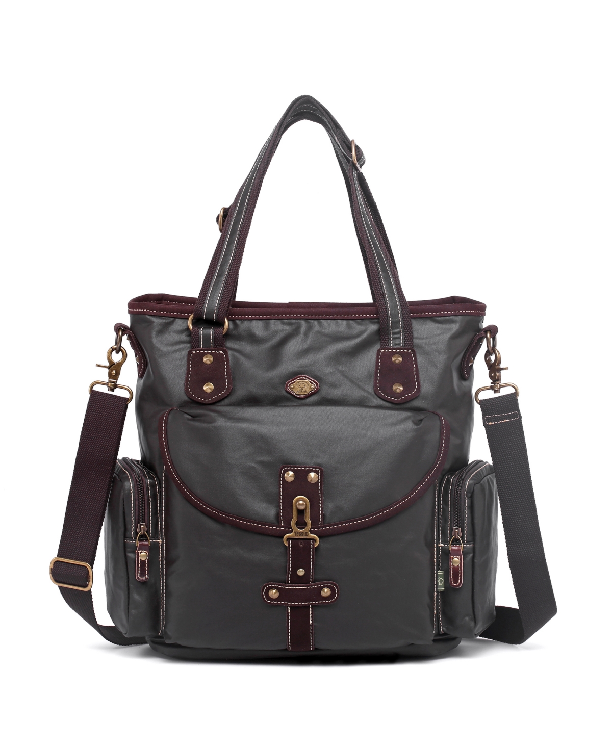Dolphin Coated Tote Bag - Brown